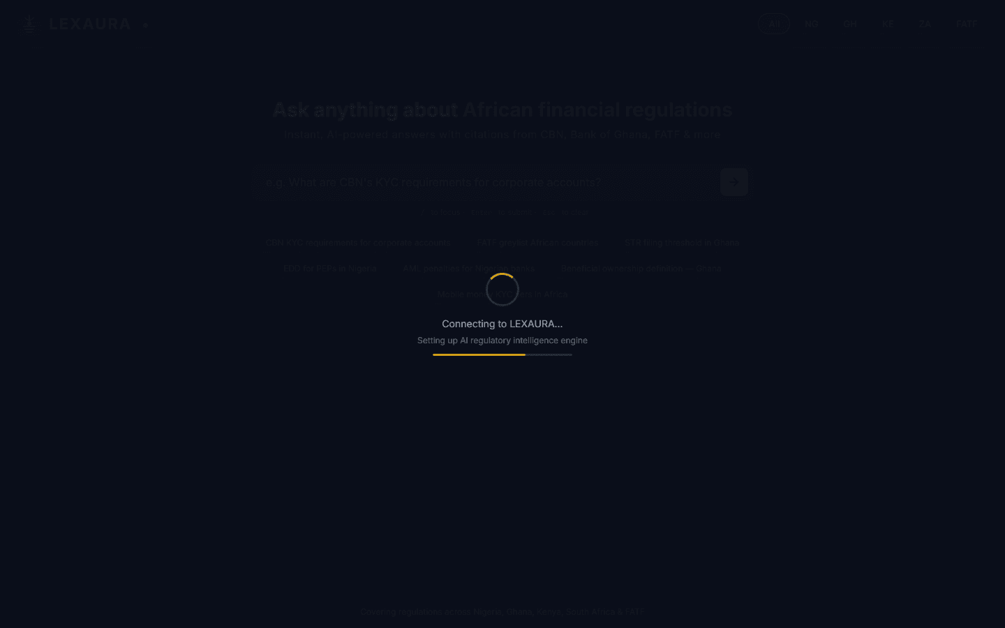 LexAura landing page screenshot